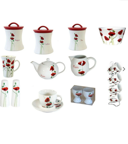 Scarlet red poppy collection - scarlet,
