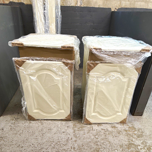 Ivory bed side cabinets - 2x,