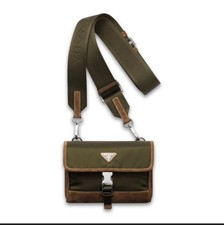 Prada Canvas Flap Shoulder Bag