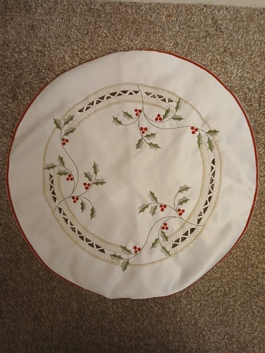 Xmas holly berries - holly, embroidered
