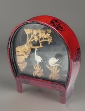 Dolls house large curio, oriental,  in display case in 1/12th scale