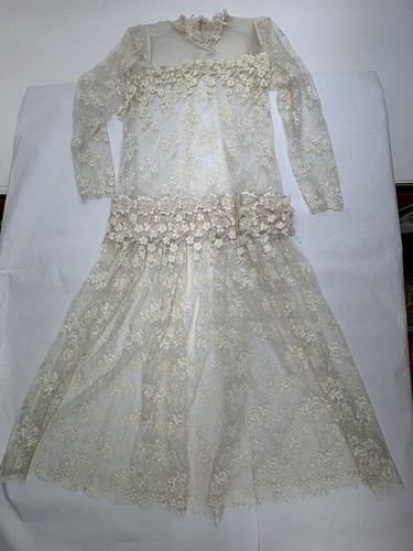 Vintage handmade ivory lace - vintage,
