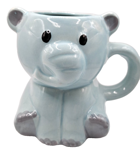 Baby blue elephant ceramic - baby,