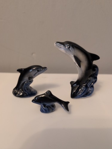Vintage ceramic dolphin - ceramic,