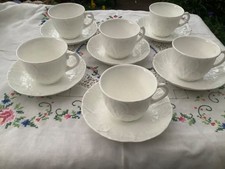 Set of 6 Wedgwood  (formerly Coalport) Countryware Bone China Cups & Saucers VGC