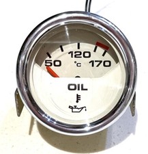Rover Mini MPI Oil Temperature Gauge Smiths Beige, with Chrome Trim (ACT1403)
