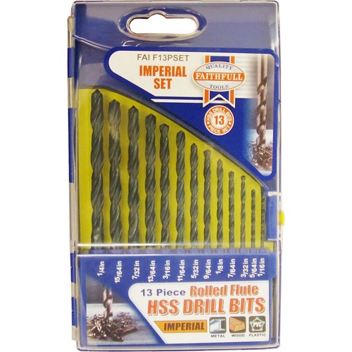 Faithfull piece hss drill - 13,
