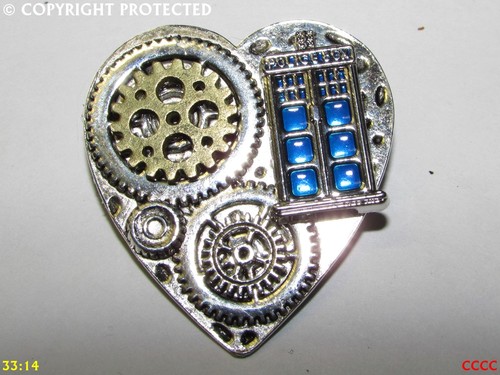 New steampunk pinbadge brooch - steampunk,