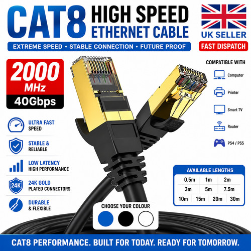 Cat8 ethernet cable rj45 - cable,