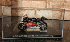 DEAGOSTINI IXO 1/24 CLASSIC APRILIA RSW125 ARNAUD VINCENT 2002 RACE BIKE