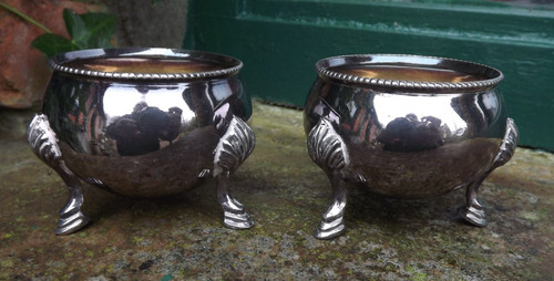 Antique pair silver plated - pair, of