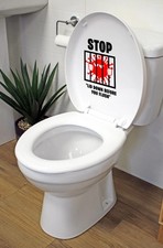 Funny sticker art toilet seat - funny,
