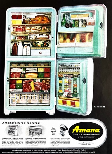 1956 amana refrigerator - amana,