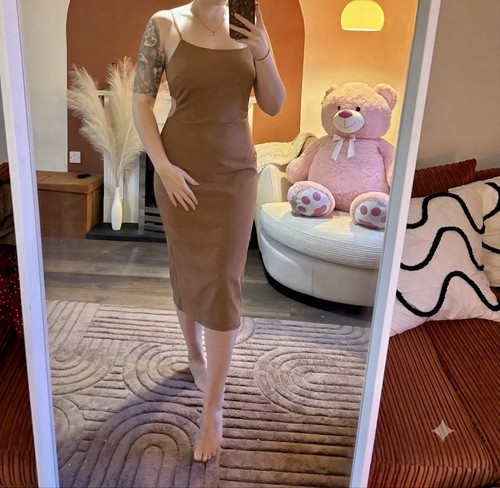 Zara brown midi - brown,