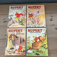 Rupert the Bear Playmates - set of 1983 small softcover books Dragon, Lake etc