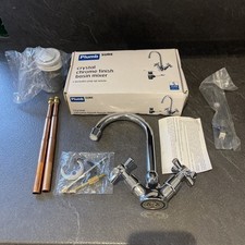 PLUMBSURE CRYSTAL MONO BASIN MIXER pop up waste and pipes 
