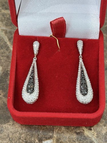 Diamond earrings white and - white,