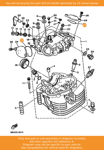 Yamaha ring 93210 - o-ring,, oem