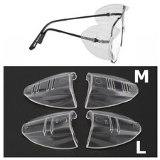 4Pcs Universal Clear TPU Flexible Protective Side Shields for Eye Glasses Safety
