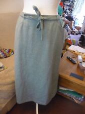 Penny Plain green pure wool tweed lined maxi A line skirt size 16 approx 30-32"