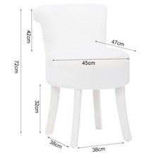 Velvet/Linen Vanity Stool