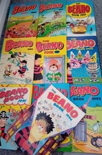 10x Run Vintage Beano Annuals