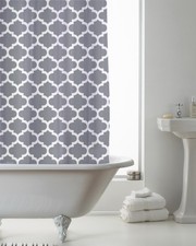 Moroccan Grey Shower Curtain