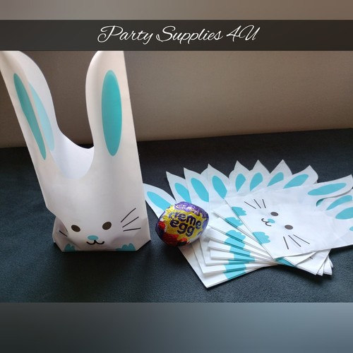 10pk small blue easter bunny - blue,