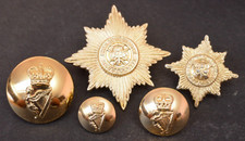Irish Guards ~ Staybrite ~ Buttons , Cap & Shoulder Badge ~ Firmin & Gaunt