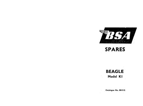 Bsa beagle parts book - (0429),