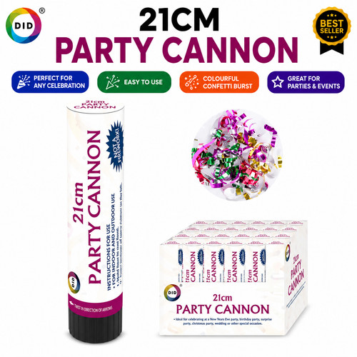 21cm party cannon confetti - 21cm,