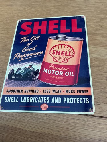 Shell motor oil metal wall - shell,