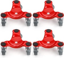 4x Steel TriDolly 200 lbs Load Capacity 3 Wheel Mover Dolly For Moving Furniture