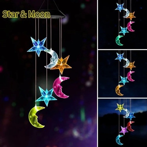 Led solar wind chime crystal - solar,