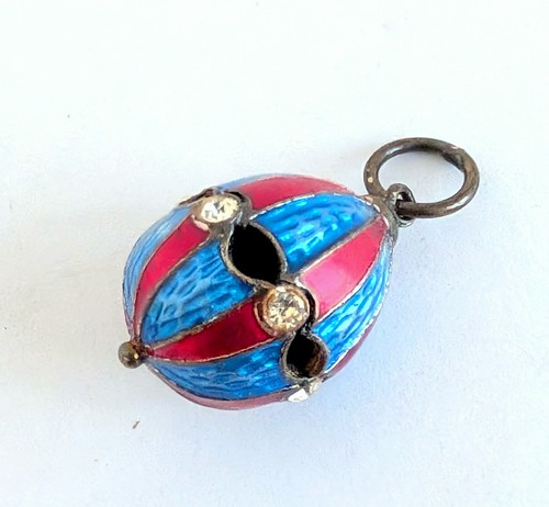 Vtg sterling silver - sterling, blue/red