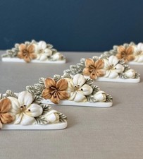 VTG Place Holders Set Of 8. Quality Porcelain Floral Wedding Top Table