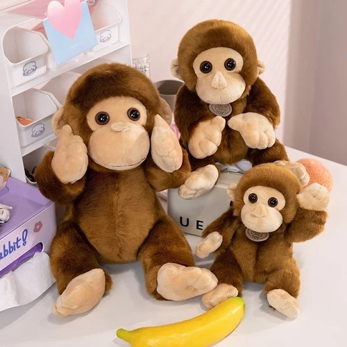 Lifelike monkey plush toy - plush,