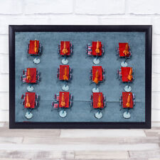 Tables Restaurant Umbrellas Aerial Rable Parasol Abstract Red Wall Art Print