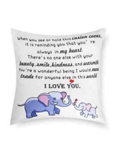 Elephants I Love you Cushion