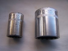 Vintage 2x King Dick HSW210+206 11/16"BSF 5/8BSW.7/16"&3/8" 12 pt 1/2”dr socket 