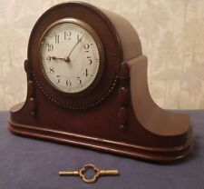 Antique French Mantel Clock Platform Escape Mov. With Carved Decor Working