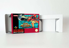 Super Metroid Redesign PAL Super Nintendo Empty Handmade Replacment Box & Tray