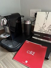 Magimix Nespresso Citiz Coffee Pod Machine Gloss Black With Milk Frother