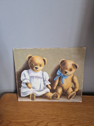 Vintage teddy bears oil - bears,