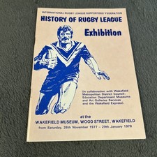 1977-1978 HISTORY OF RUGBY LEAGUE EXHIBITION, at Wakefield Museum, !