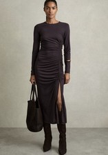 Reiss Rosie Jersey Ruched Midi
