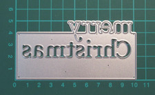 merry Christmas Sentiment Cutting Die / merry Christmas Metal Die Cutter