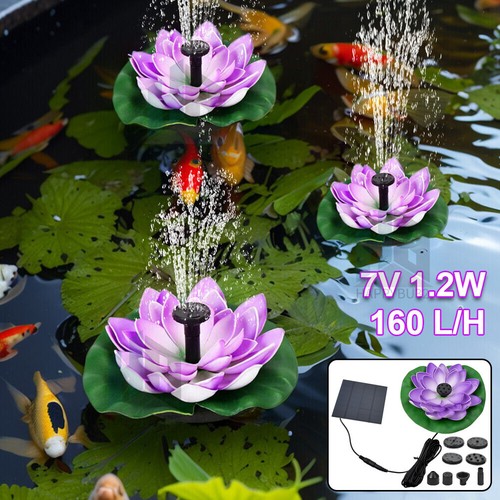 Solar powered lotus fountain - solar,