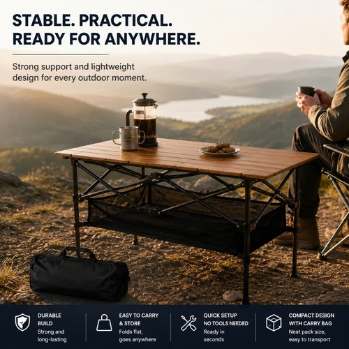 Foldable roll camping - foldable, roll-up