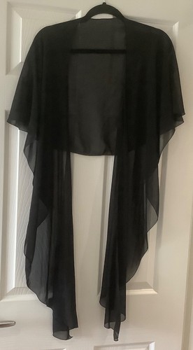 Black chiffon shawl coverup